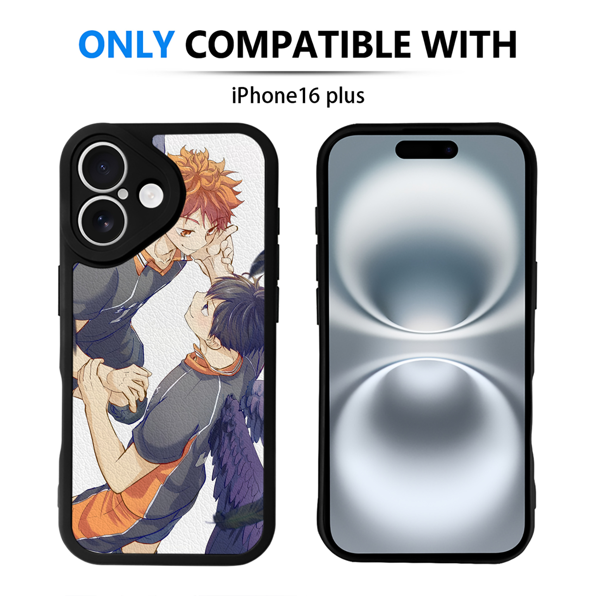 （画像用） ハイキュー!! Haikyu!! 【iPhone 16シリーズ対応】シリコンスマホケース（レザー調） 材質：シリコン